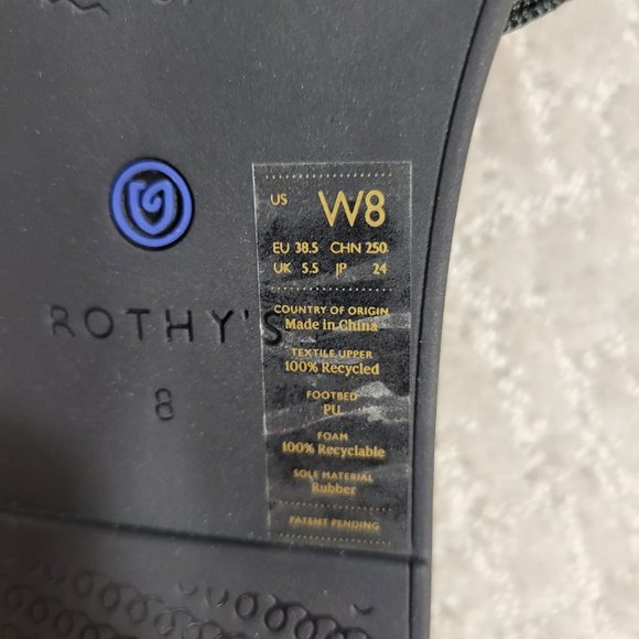 Rothy's The Slide Black Slip On Flats Sandals Women's Size US 5.5,7.5,8,10.5,11 - Picture 9 of 9